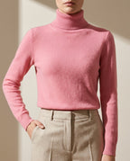 Palmer Women's Fitted Casual Cashmere Turtleneck Sweater