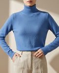 Palmer Women's Fitted Casual Cashmere Turtleneck Sweater