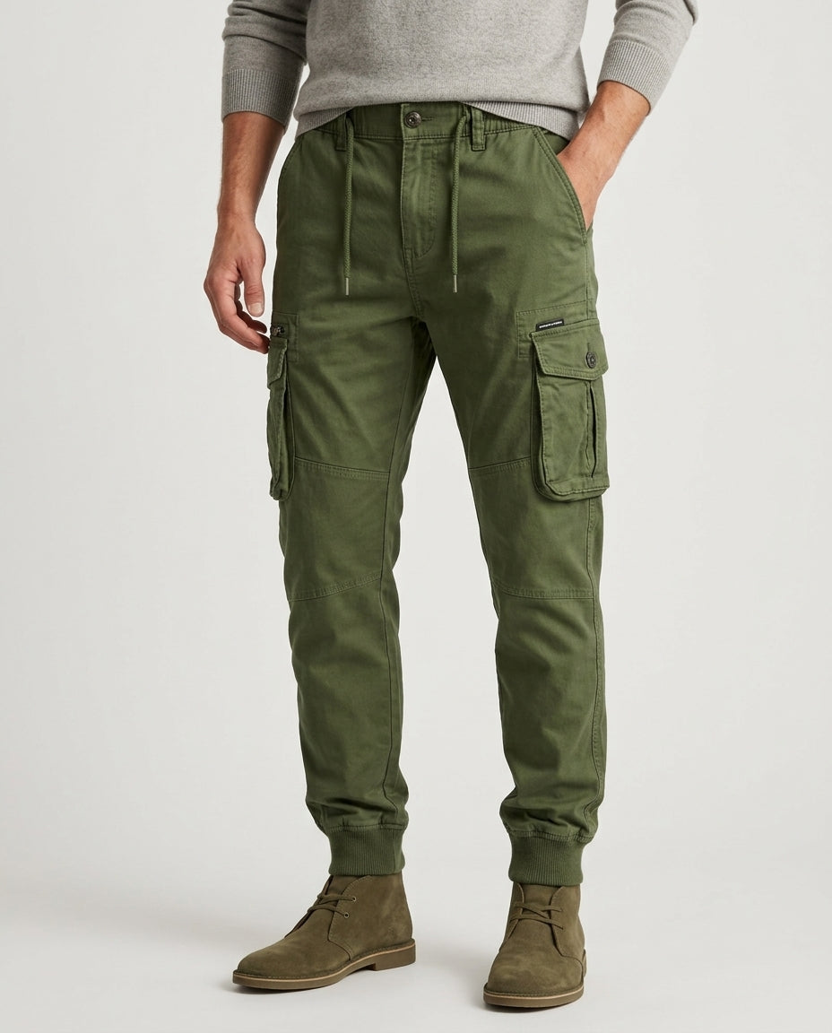 Harrison Men's Stretch Cotton Cargo Jogger Pants