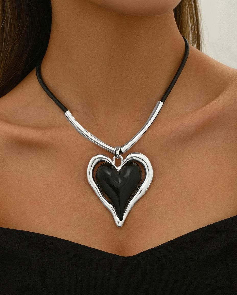 Hadley Women's Heart Pendant Cord Necklace