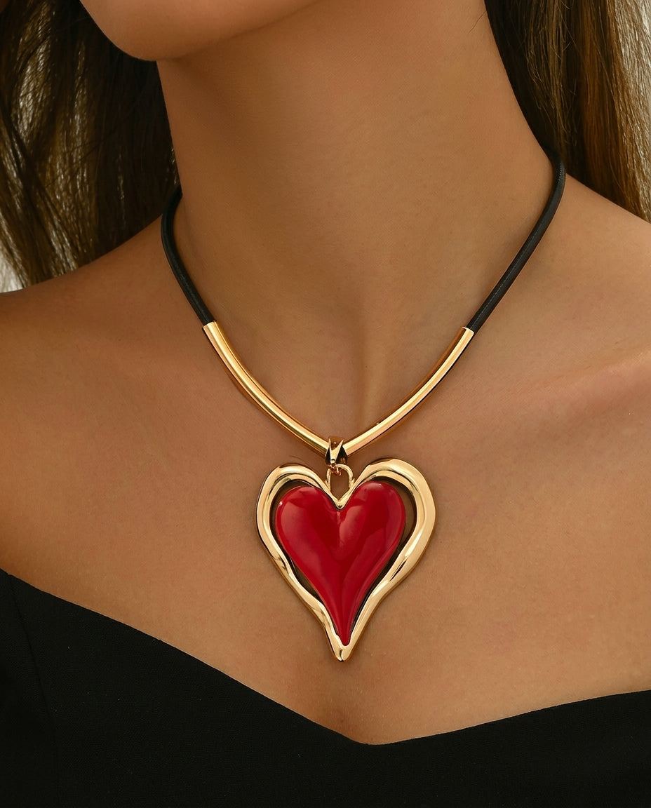 Hadley Women's Heart Pendant Cord Necklace