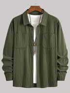 Wesley Lightweight Casual Corduroy Shirt Jacket