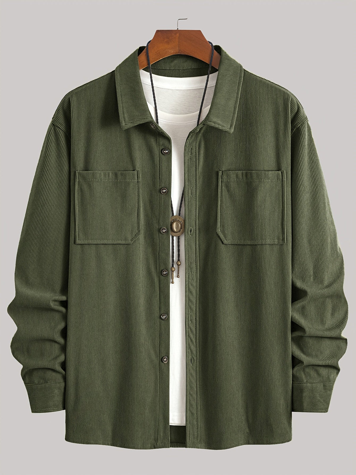 Wesley Lightweight Casual Corduroy Shirt Jacket