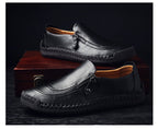 Daan Men’s Leather Zip Slip On Shoes