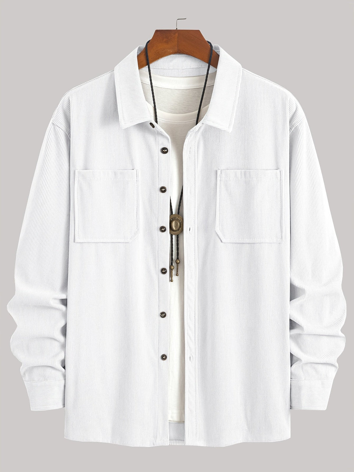 Wesley Lightweight Casual Corduroy Shirt Jacket