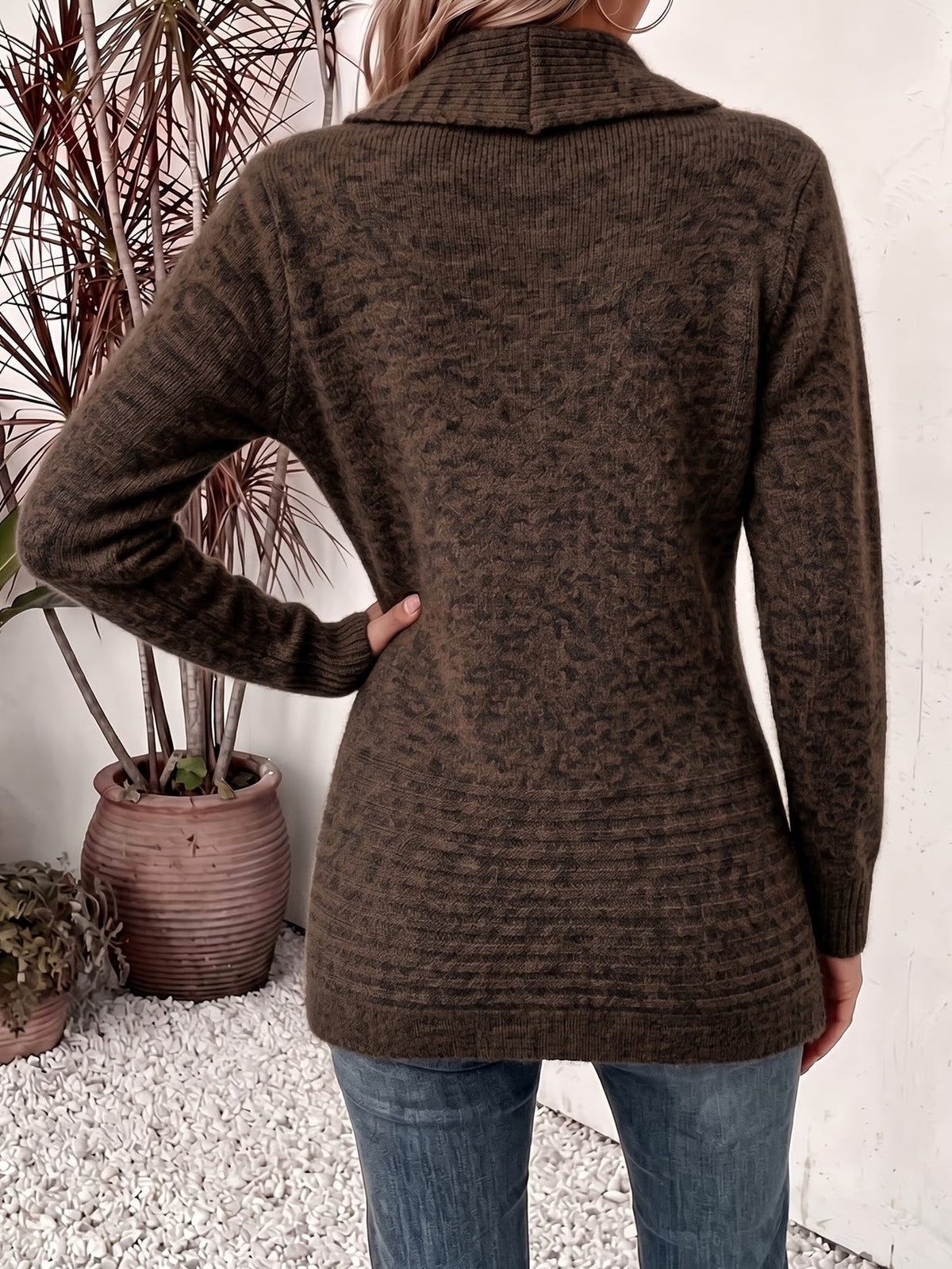 Rosalie Elegant Open Front Longline Cardigan