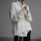 Aurelia Soft Fluffy Oversized V Neck Cardigan