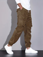 Grayson Men’s Stylish Corduroy Cargo Joggers