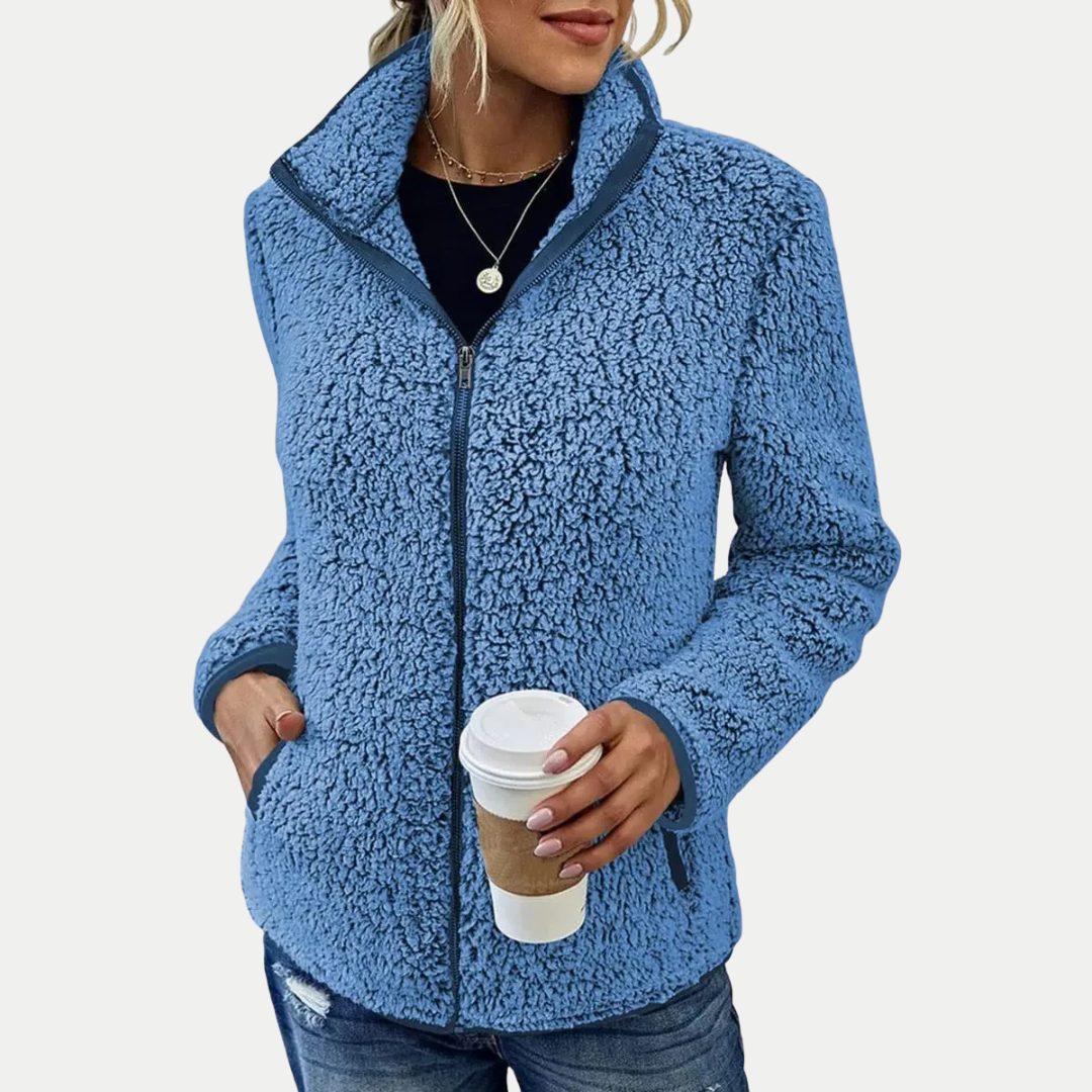 Chloe Cozy Sherpa Fleece Zip Jacket