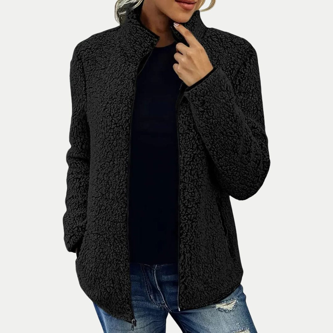 Chloe Cozy Sherpa Fleece Zip Jacket