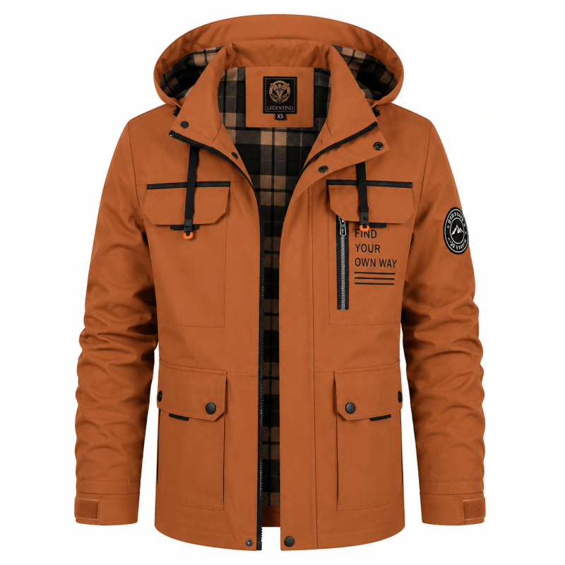 Ridley Stylish Plaid Lined Hooded Cargo Jacket