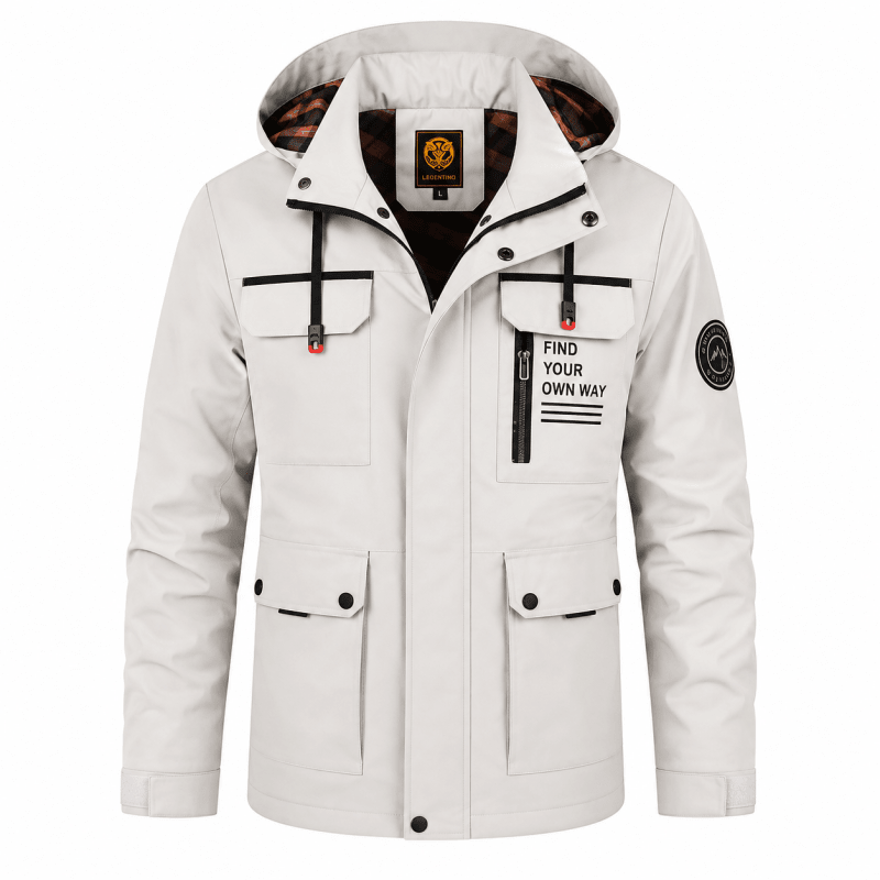Ridley Stylish Plaid Lined Hooded Cargo Jacket
