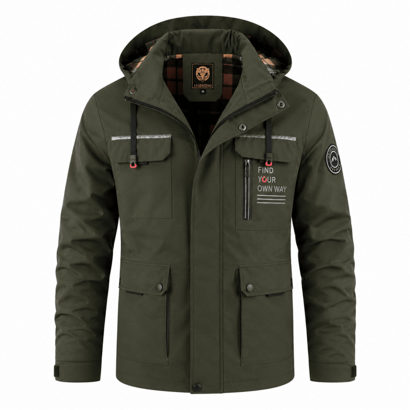 Ridley Stylish Plaid Lined Hooded Cargo Jacket