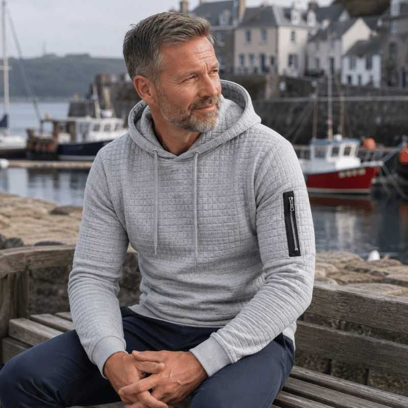 Sutton Men’s Textured Slim Fit Hoodie