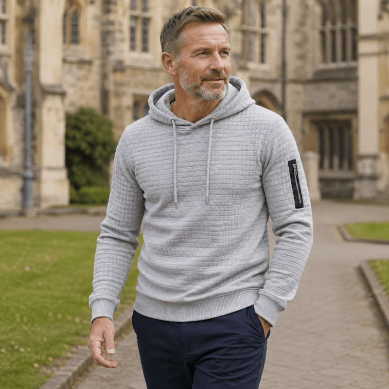 Sutton Men’s Textured Slim Fit Hoodie