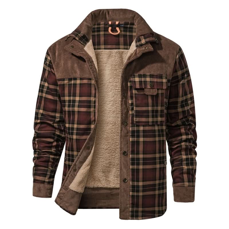 Whitaker Warm Plaid Corduroy Sherpa Lined Jacket