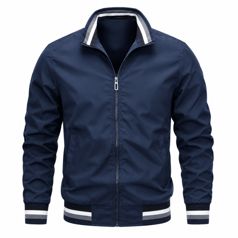 Sinclair Men’s Striped Trim Bomber Jacket