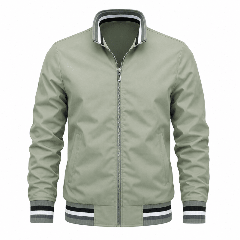 Sinclair Men’s Striped Trim Bomber Jacket