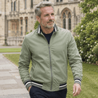Sinclair Men’s Striped Trim Bomber Jacket