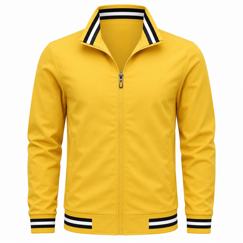 Sinclair Men’s Striped Trim Bomber Jacket