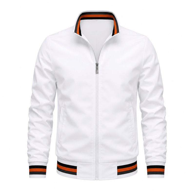 Sinclair Men’s Striped Trim Bomber Jacket