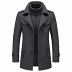 Langley Stylish Lined Wool Double Collar Coat