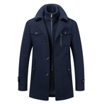 Langley Stylish Lined Wool Double Collar Coat