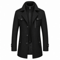 Langley Stylish Lined Wool Double Collar Coat