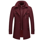 Langley Stylish Lined Wool Double Collar Coat