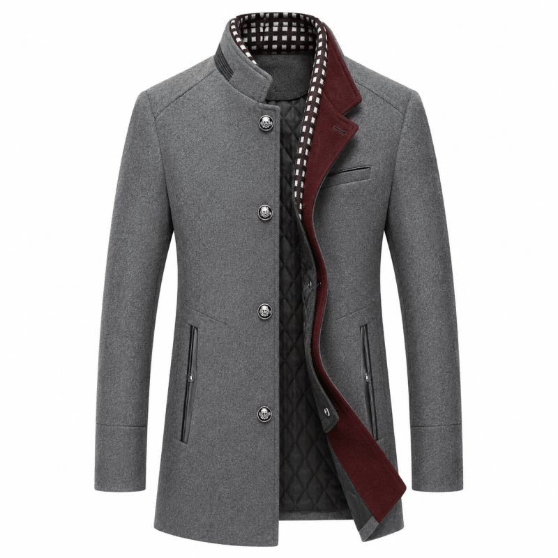 Sutton Men’s Wool Blend Tailored Pea Coat