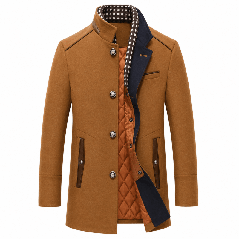 Sutton Men’s Wool Blend Tailored Pea Coat