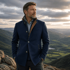 Sutton Men’s Wool Blend Tailored Pea Coat