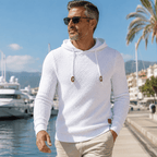 Pierce Casual Stylish Waffle Knit Hoodie