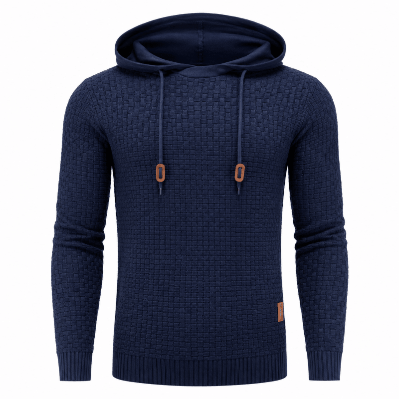 Pierce Casual Stylish Waffle Knit Hoodie