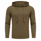 Pierce Casual Stylish Waffle Knit Hoodie