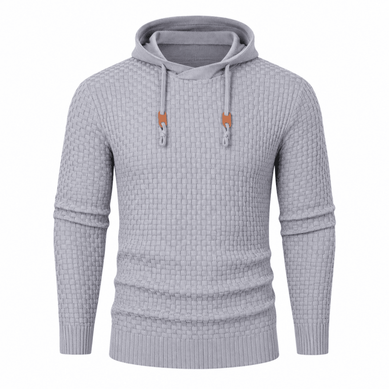 Pierce Casual Stylish Waffle Knit Hoodie