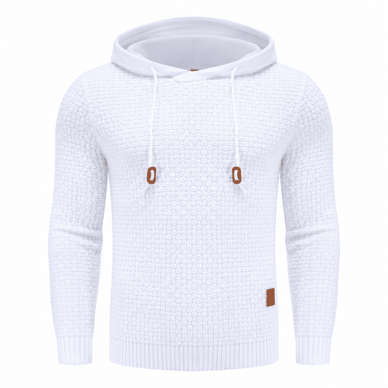 Pierce Casual Stylish Waffle Knit Hoodie