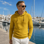 Pierce Casual Stylish Waffle Knit Hoodie