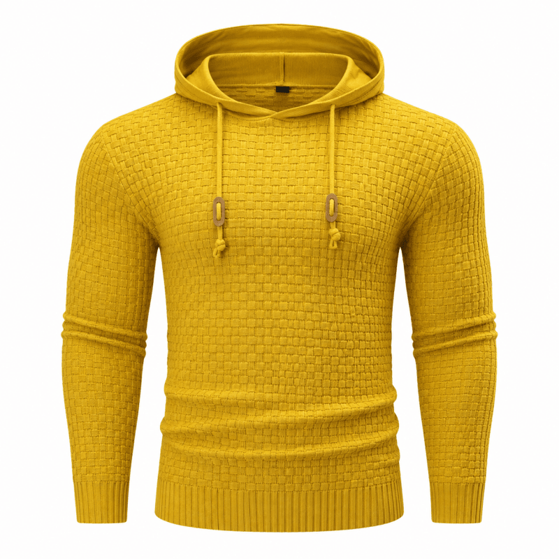 Pierce Casual Stylish Waffle Knit Hoodie
