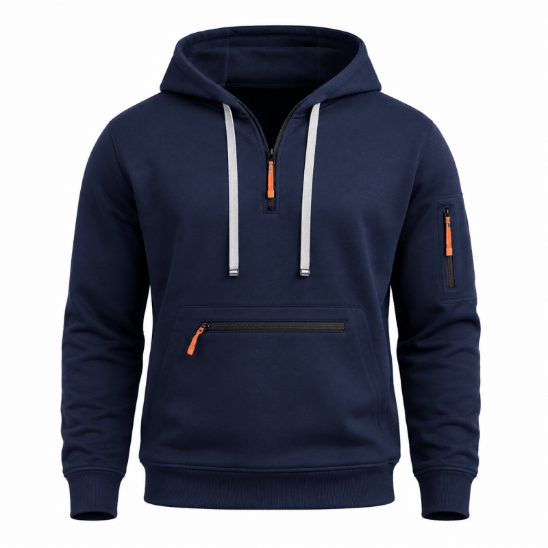 Hartley Warm Utility Fleece Quarter Zip Hoodie