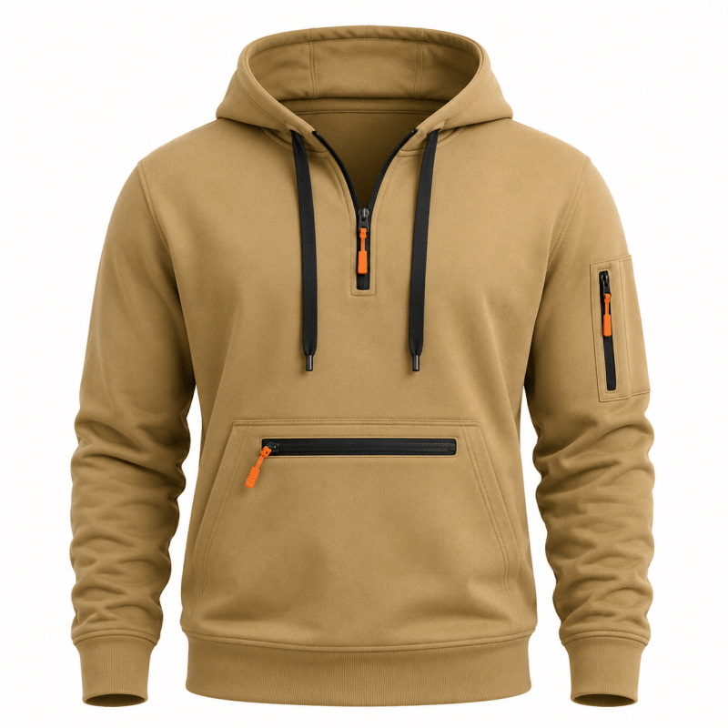 Hartley Warm Utility Fleece Quarter Zip Hoodie