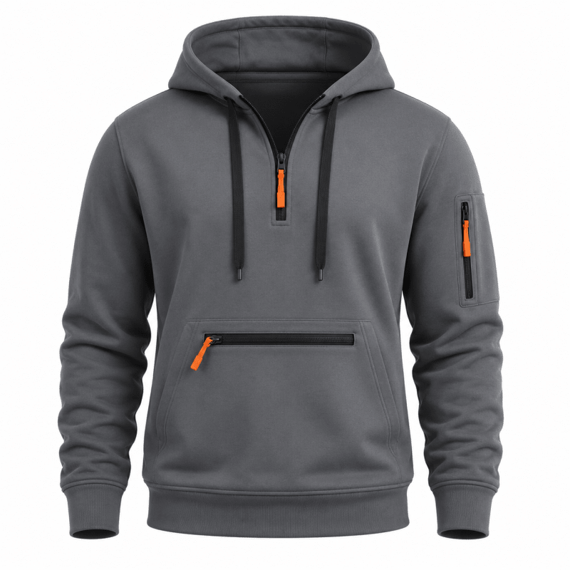 Hartley Warm Utility Fleece Quarter Zip Hoodie