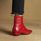 Everly Women’s Leather Square Toe Ankle Boots