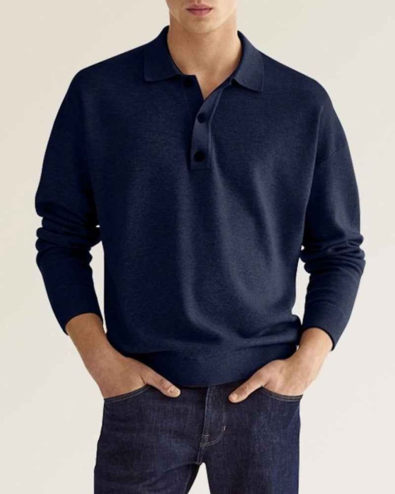 Everett Men’s Collared Button Polo Sweater