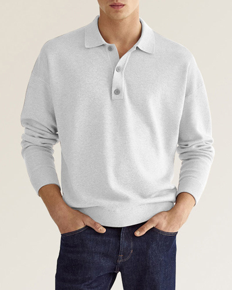 Everett Men’s Collared Button Polo Sweater