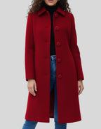 Eleanor Women’s Button Front Fit and Flare Coat