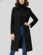Eleanor Women’s Button Front Fit and Flare Coat