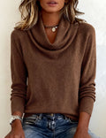 Natalie Soft Cowl Neck Knit Sweater