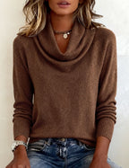 Natalie Soft Cowl Neck Knit Sweater