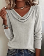Natalie Soft Cowl Neck Knit Sweater